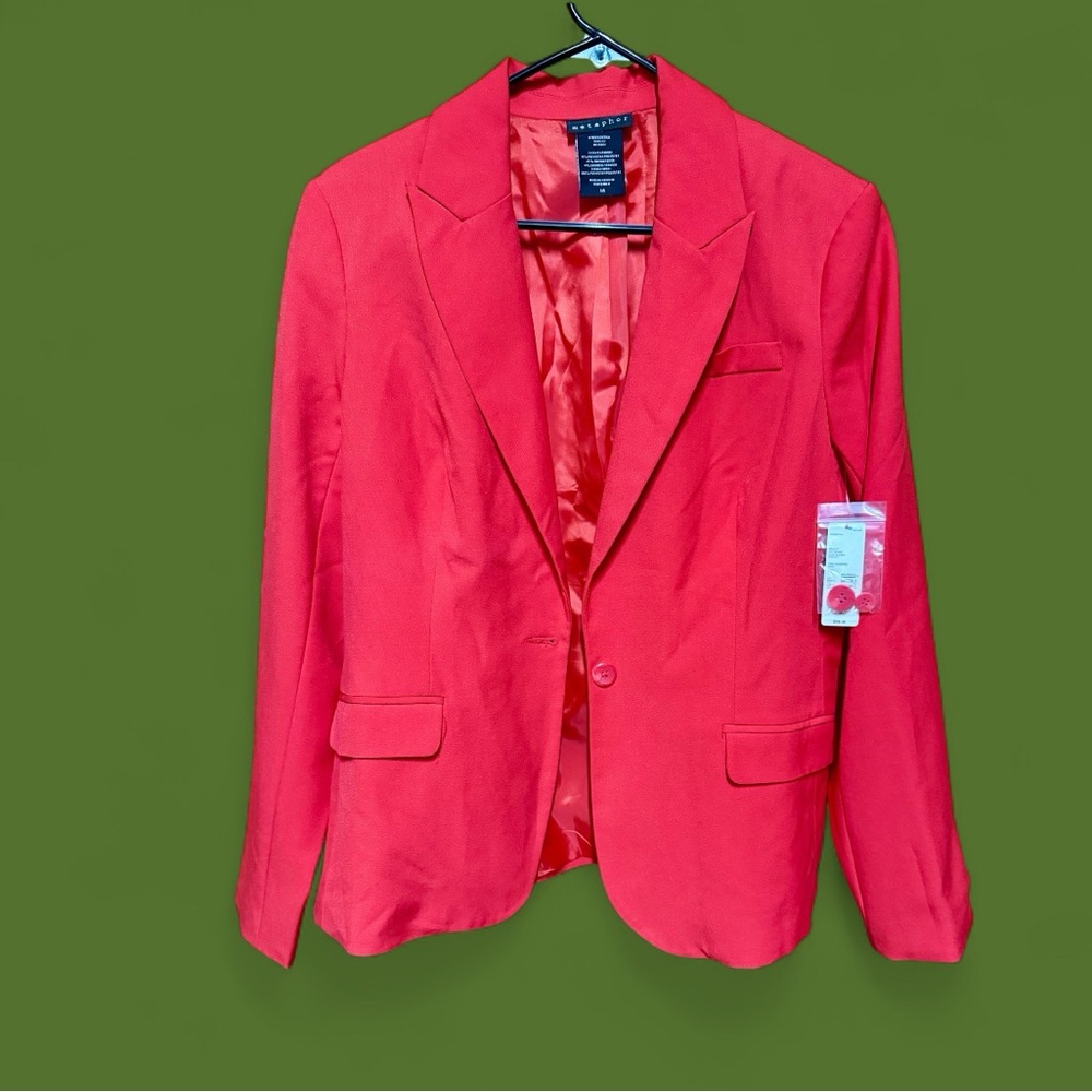 NWT Metaphor Vibrant Red Blazer